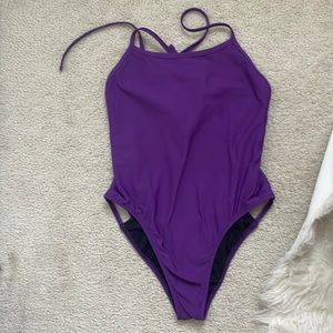 Purple jolyn one piece! Size 34 with cute cutouts!